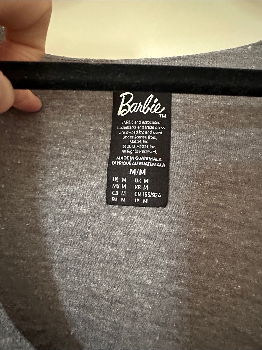 Barbie Gray Tank Top with Pink Logo and Black Graphic - Picture 2 of 2